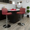 image:imageFlash Furniture Contemporary Gray Vinyl Adjustable Height Barstool with Rolled Seat and Chrome BaseBurgundy
