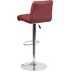 image:imageFlash Furniture Contemporary Gray Vinyl Adjustable Height Barstool with Rolled Seat and Chrome BaseBurgundy