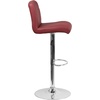 image:imageFlash Furniture Contemporary Gray Vinyl Adjustable Height Barstool with Rolled Seat and Chrome BaseBurgundy