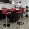 image:imageFlash Furniture Contemporary Gray Vinyl Adjustable Height Barstool with Rolled Seat and Chrome BaseBurgundy