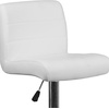 image:imageFlash Furniture Contemporary Gray Vinyl Adjustable Height Barstool with Rolled Seat and Chrome BaseWhite