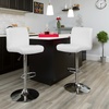 image:imageFlash Furniture Contemporary Gray Vinyl Adjustable Height Barstool with Rolled Seat and Chrome BaseWhite