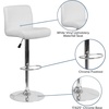 image:imageFlash Furniture Contemporary Gray Vinyl Adjustable Height Barstool with Rolled Seat and Chrome BaseWhite