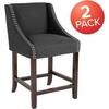 image:imageFlash Furniture Contemporary Red Vinyl Adjustable Height Barstool with Solid Wave Seat and Chrome BaseBlack Fabric