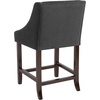 image:imageFlash Furniture Contemporary Red Vinyl Adjustable Height Barstool with Solid Wave Seat and Chrome BaseBlack Fabric