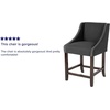 image:imageFlash Furniture Contemporary Red Vinyl Adjustable Height Barstool with Solid Wave Seat and Chrome BaseBlack Fabric
