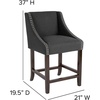 image:imageFlash Furniture Contemporary Red Vinyl Adjustable Height Barstool with Solid Wave Seat and Chrome BaseBlack Fabric