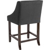 image:imageFlash Furniture Contemporary Red Vinyl Adjustable Height Barstool with Solid Wave Seat and Chrome BaseBlack Fabric
