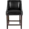 image:imageFlash Furniture Contemporary Red Vinyl Adjustable Height Barstool with Solid Wave Seat and Chrome BaseBlack Leathersoft