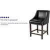 image:imageFlash Furniture Contemporary Red Vinyl Adjustable Height Barstool with Solid Wave Seat and Chrome BaseBlack Leathersoft