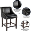 image:imageFlash Furniture Contemporary Red Vinyl Adjustable Height Barstool with Solid Wave Seat and Chrome BaseBlack Leathersoft