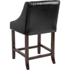 image:imageFlash Furniture Contemporary Red Vinyl Adjustable Height Barstool with Solid Wave Seat and Chrome BaseBlack Leathersoft