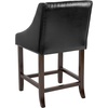 image:imageFlash Furniture Contemporary Red Vinyl Adjustable Height Barstool with Solid Wave Seat and Chrome BaseBlack Leathersoft