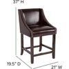 image:imageFlash Furniture Contemporary Red Vinyl Adjustable Height Barstool with Solid Wave Seat and Chrome BaseBrown Leathersoft