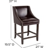 image:imageFlash Furniture Contemporary Red Vinyl Adjustable Height Barstool with Solid Wave Seat and Chrome BaseBrown Leathersoft