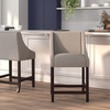 image:imageFlash Furniture Contemporary Red Vinyl Adjustable Height Barstool with Solid Wave Seat and Chrome BaseLight Gray Fabric