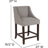 image:imageFlash Furniture Contemporary Red Vinyl Adjustable Height Barstool with Solid Wave Seat and Chrome BaseLight Gray Fabric