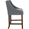 image:imageFlash Furniture Contemporary Red Vinyl Adjustable Height Barstool with Solid Wave Seat and Chrome BaseLight Gray Leathersoft