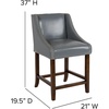 image:imageFlash Furniture Contemporary Red Vinyl Adjustable Height Barstool with Solid Wave Seat and Chrome BaseLight Gray Leathersoft
