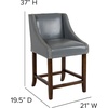 image:imageFlash Furniture Contemporary Red Vinyl Adjustable Height Barstool with Solid Wave Seat and Chrome BaseLight Gray Leathersoft