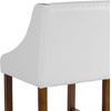 image:imageFlash Furniture Contemporary Red Vinyl Adjustable Height Barstool with Solid Wave Seat and Chrome BaseWhite Leathersoft