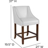 image:imageFlash Furniture Contemporary Red Vinyl Adjustable Height Barstool with Solid Wave Seat and Chrome BaseWhite Leathersoft
