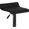 image:imageFlash Furniture Contemporary White Vinyl Adjustable Height Barstool with Solid Wave Seat and Chrome BaseBlack
