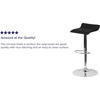 image:imageFlash Furniture Contemporary White Vinyl Adjustable Height Barstool with Solid Wave Seat and Chrome BaseBlack