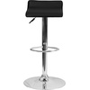 image:imageFlash Furniture Contemporary White Vinyl Adjustable Height Barstool with Solid Wave Seat and Chrome BaseBlack