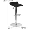 image:imageFlash Furniture Contemporary White Vinyl Adjustable Height Barstool with Solid Wave Seat and Chrome BaseBlack