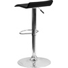 image:imageFlash Furniture Contemporary White Vinyl Adjustable Height Barstool with Solid Wave Seat and Chrome BaseBlack