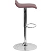 image:imageFlash Furniture Contemporary White Vinyl Adjustable Height Barstool with Solid Wave Seat and Chrome BaseBurgundy