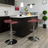 image:imageFlash Furniture Contemporary White Vinyl Adjustable Height Barstool with Solid Wave Seat and Chrome BaseBurgundy