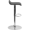 image:imageFlash Furniture Contemporary White Vinyl Adjustable Height Barstool with Solid Wave Seat and Chrome BaseWhite