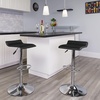 image:imageFlash Furniture Contemporary White Vinyl Adjustable Height Barstool with Solid Wave Seat and Chrome BaseWhite