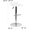 image:imageFlash Furniture Contemporary White Vinyl Adjustable Height Barstool with Solid Wave Seat and Chrome BaseWhite