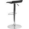 image:imageFlash Furniture Contemporary White Vinyl Adjustable Height Barstool with Solid Wave Seat and Chrome BaseWhite