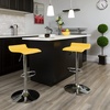 image:imageFlash Furniture Contemporary White Vinyl Adjustable Height Barstool with Solid Wave Seat and Chrome BaseYellow