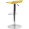 image:imageFlash Furniture Contemporary White Vinyl Adjustable Height Barstool with Solid Wave Seat and Chrome BaseYellow