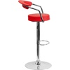 image:imageFlash Furniture Cruz Contemporary Orange Vinyl Adjustable Height Barstool with Arms and Chrome BaseRed