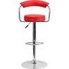 image:imageFlash Furniture Cruz Contemporary Orange Vinyl Adjustable Height Barstool with Arms and Chrome BaseRed