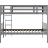 image:imageFlash Furniture Dallas TwinOverTwin Convertible Wood Bunk Bed Slatted Wood Kids Bunk Bed Frame with Ladder No Box Spring Needed WhiteGrey