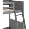 image:imageFlash Furniture Dallas TwinOverTwin Convertible Wood Bunk Bed Slatted Wood Kids Bunk Bed Frame with Ladder No Box Spring Needed WhiteGrey