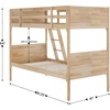 image:imageFlash Furniture Dallas TwinOverTwin Convertible Wood Bunk Bed Slatted Wood Kids Bunk Bed Frame with Ladder No Box Spring Needed WhiteNatural