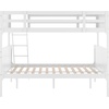 image:imageFlash Furniture Dallas TwinOverTwin Convertible Wood Bunk Bed Slatted Wood Kids Bunk Bed Frame with Ladder No Box Spring Needed WhiteWhite