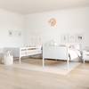 image:imageFlash Furniture Dallas TwinOverTwin Convertible Wood Bunk Bed Slatted Wood Kids Bunk Bed Frame with Ladder No Box Spring Needed WhiteWhite