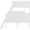 image:imageFlash Furniture Dallas TwinOverTwin Convertible Wood Bunk Bed Slatted Wood Kids Bunk Bed Frame with Ladder No Box Spring Needed WhiteWhite