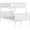 image:imageFlash Furniture Dallas TwinOverTwin Convertible Wood Bunk Bed Slatted Wood Kids Bunk Bed Frame with Ladder No Box Spring Needed WhiteWhite