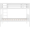 image:imageFlash Furniture Dallas TwinOverTwin Convertible Wood Bunk Bed Slatted Wood Kids Bunk Bed Frame with Ladder No Box Spring Needed WhiteWhite