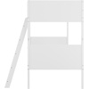 image:imageFlash Furniture Dallas TwinOverTwin Convertible Wood Bunk Bed Slatted Wood Kids Bunk Bed Frame with Ladder No Box Spring Needed WhiteWhite